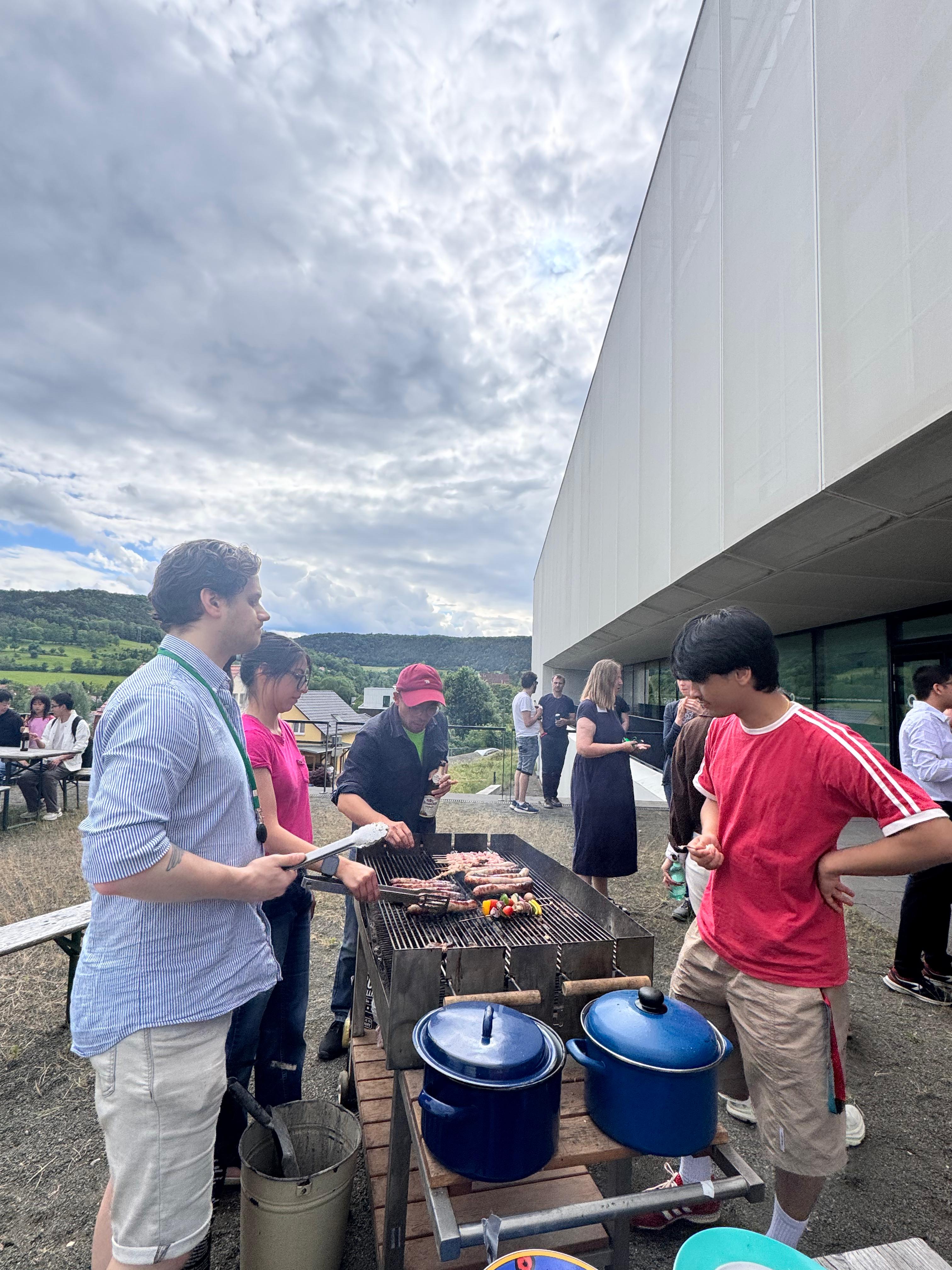 Alex and Prasoon at the grill