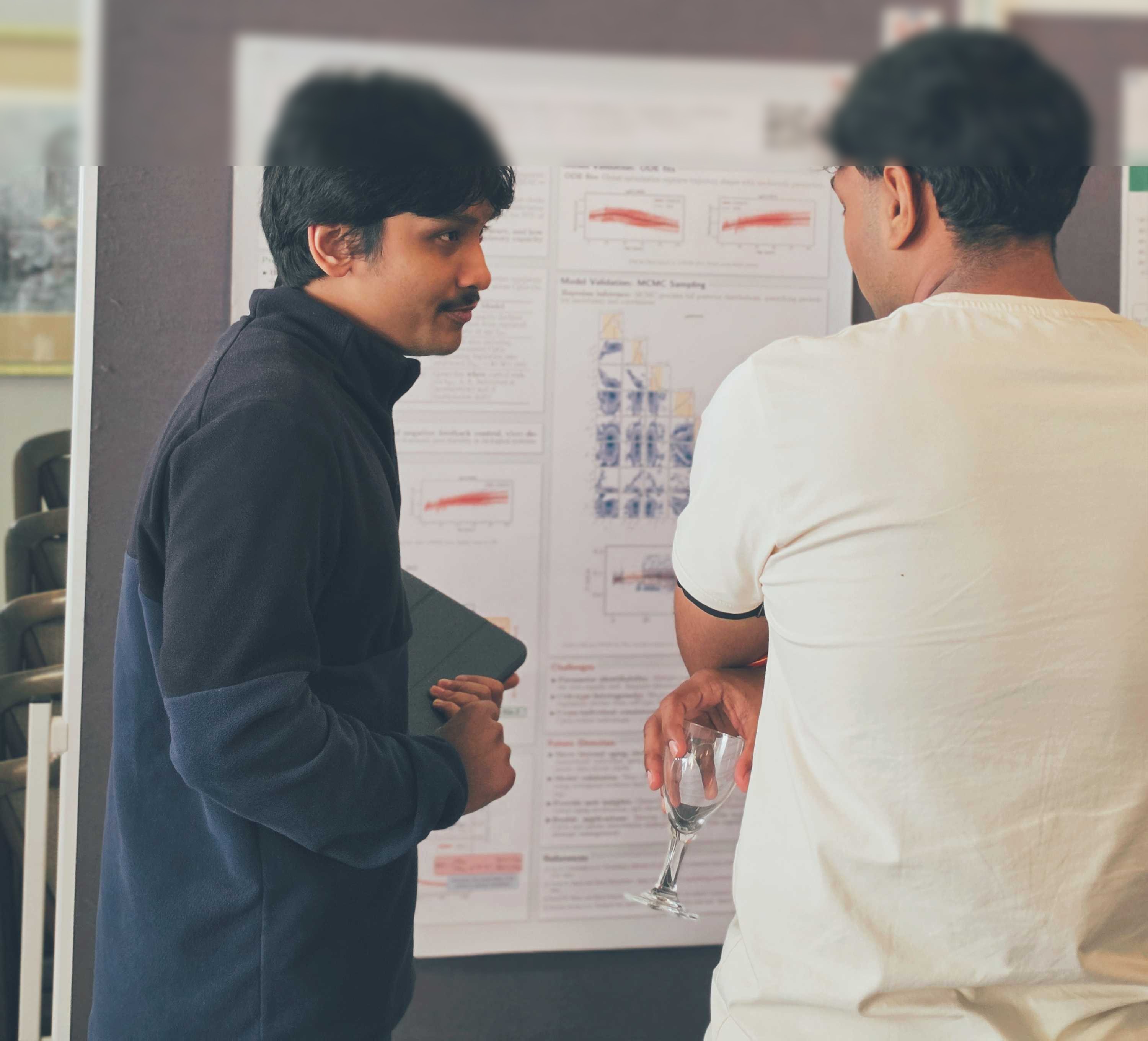 Prasoon discussing his poster