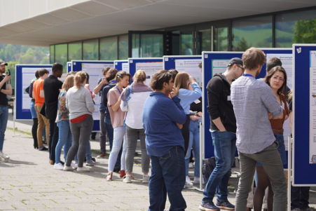 Poster session outside the auditorium